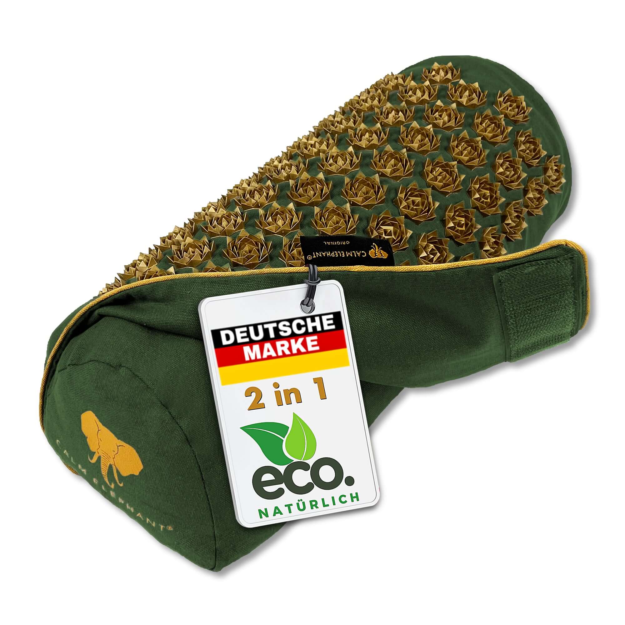 Akupressurkissen 2in1 grün - Produktbild von CALM ELEPHANT