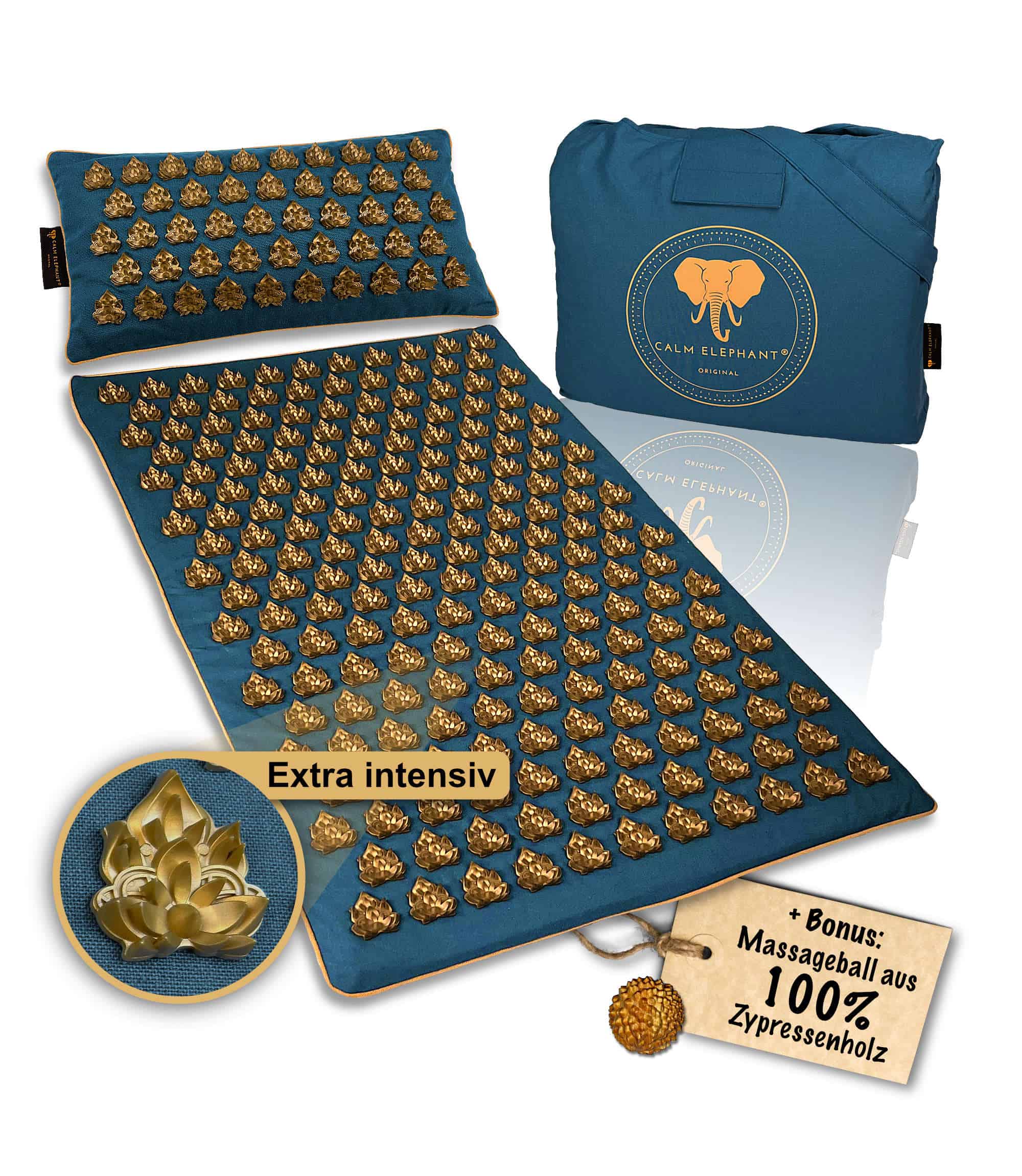 Akupressurmatte MANDALA PRO ECO - 3er-Set - Premium-Akupressurmatte von CALM ELEPHANT