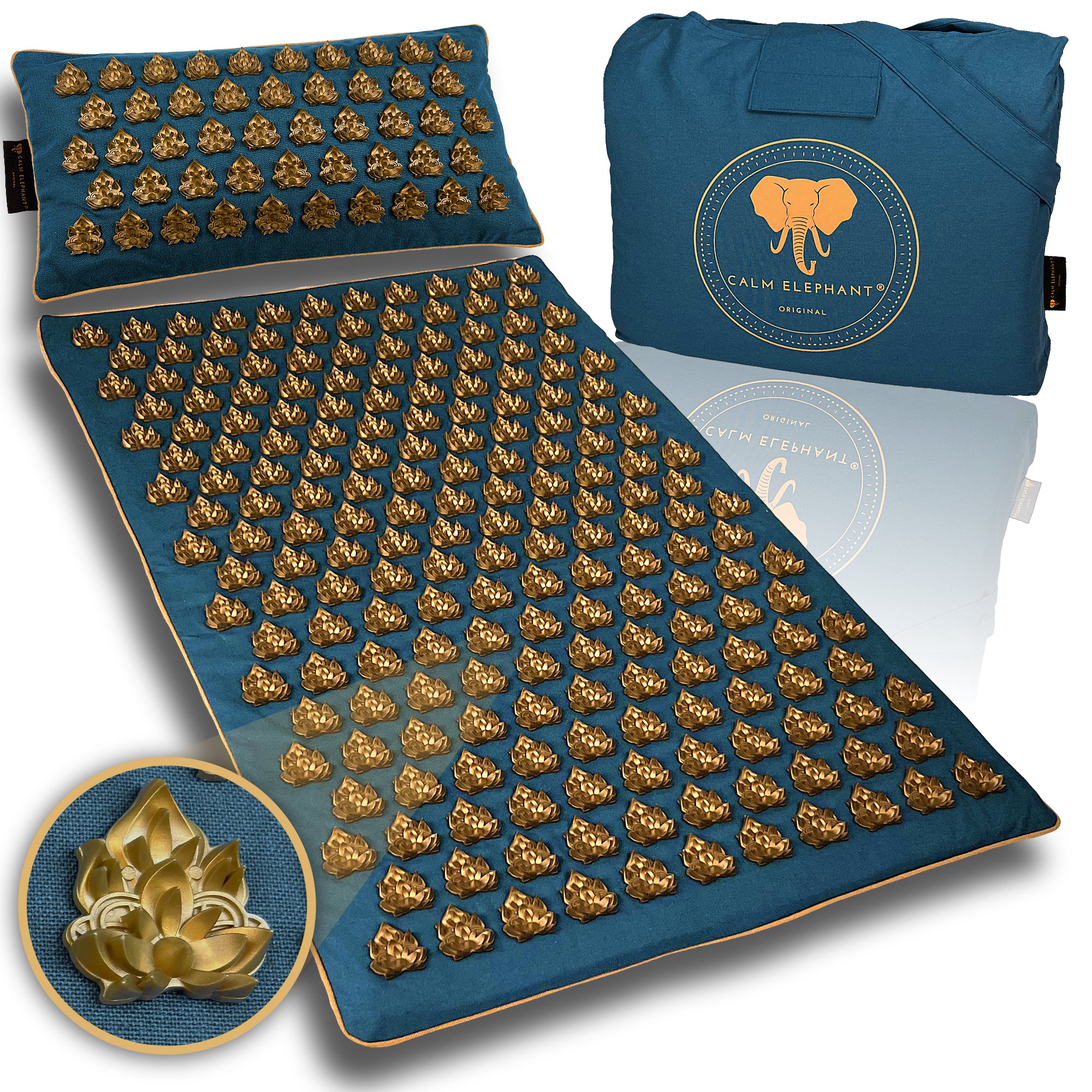 Akupressurmatte intensiva | MANDALA PRO ECO set da 3 - blu