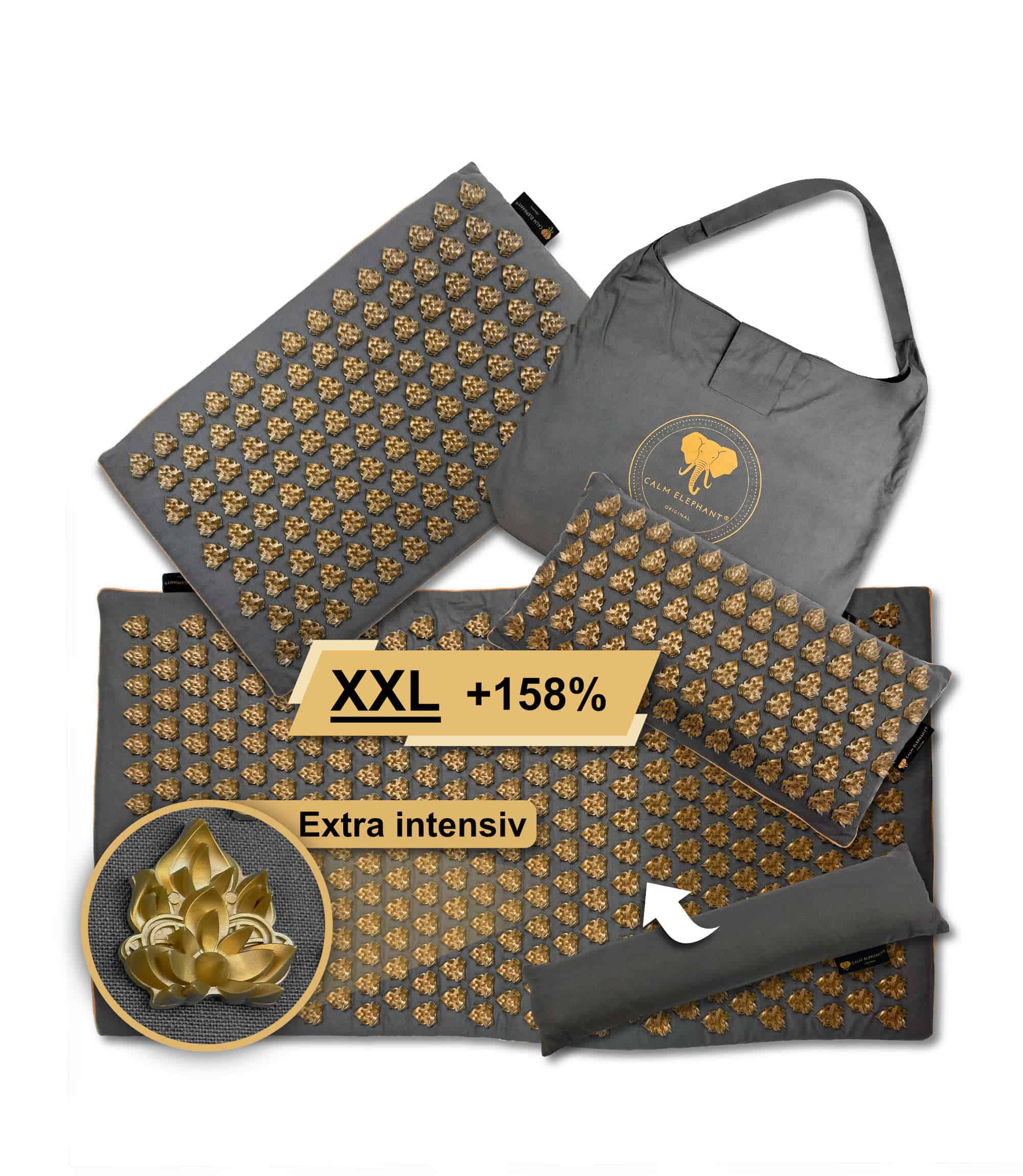 Calm Elephant Mandala Pro XXL - Premium Akupressurmatte Intensiv - Produktbild